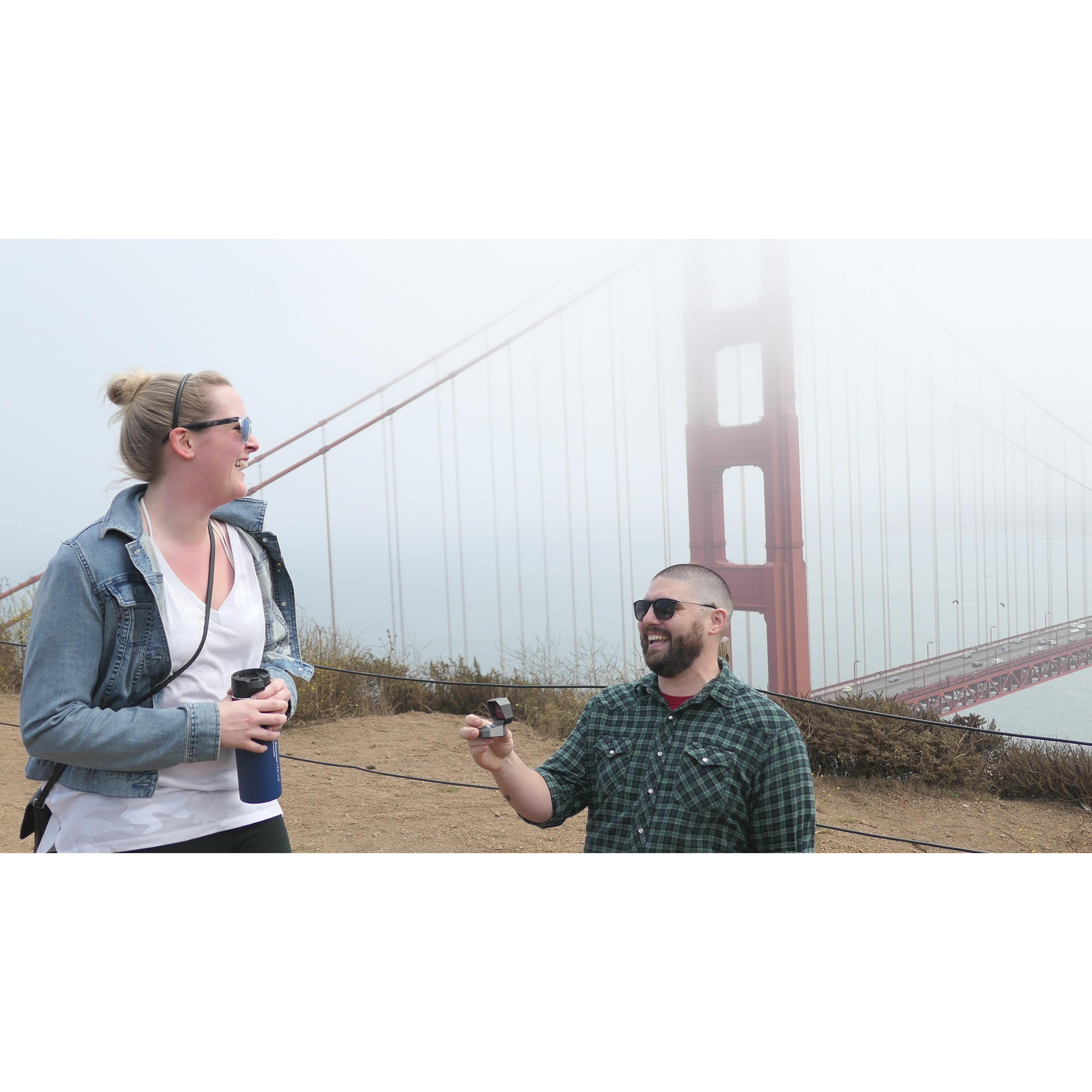 When Eric popped the question!