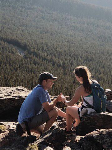 We were so lucky to have a random couple at the top of the mountain to snap photos of the proposal!