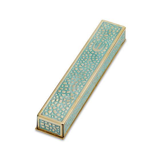 Mosaic Brass Mezuzah
