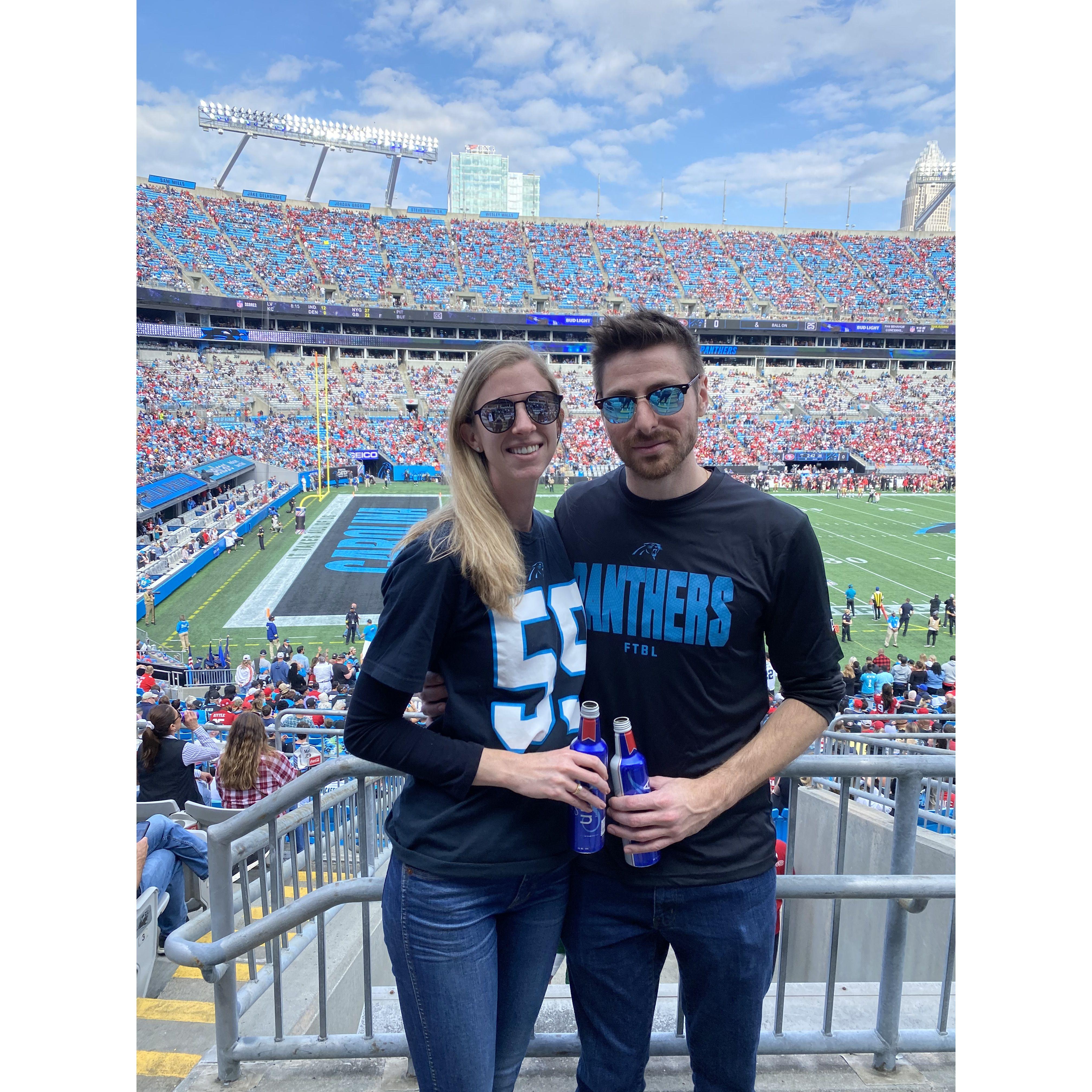 Rebecca converting David to the misery of being a Panther fan