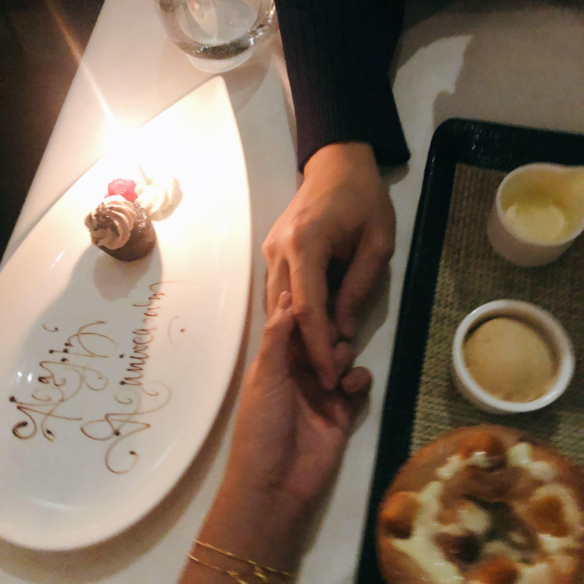 Celebrating their 12th year Anniversary at Alexander's Steakhouse Cupertino.....little did she know, something major is about to happen......