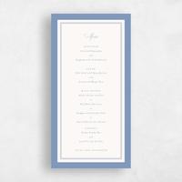 Blue Wedding Menu - Topaz