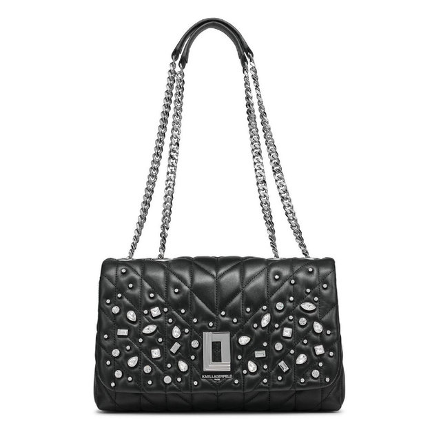 KARL LAGERFELD PARIS Lafayette Medium Embellished Shoulder Bag