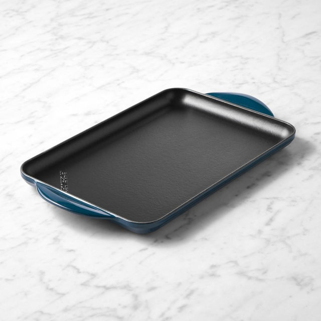 Le Creuset Signature Enameled Cast Iron Skinny Griddle, Agave