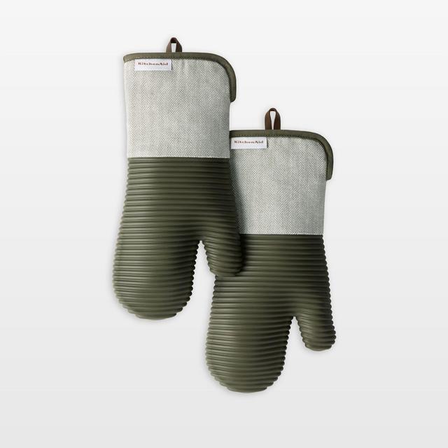 Kitchenaid Evergreen Oven Mitts, Set of 2