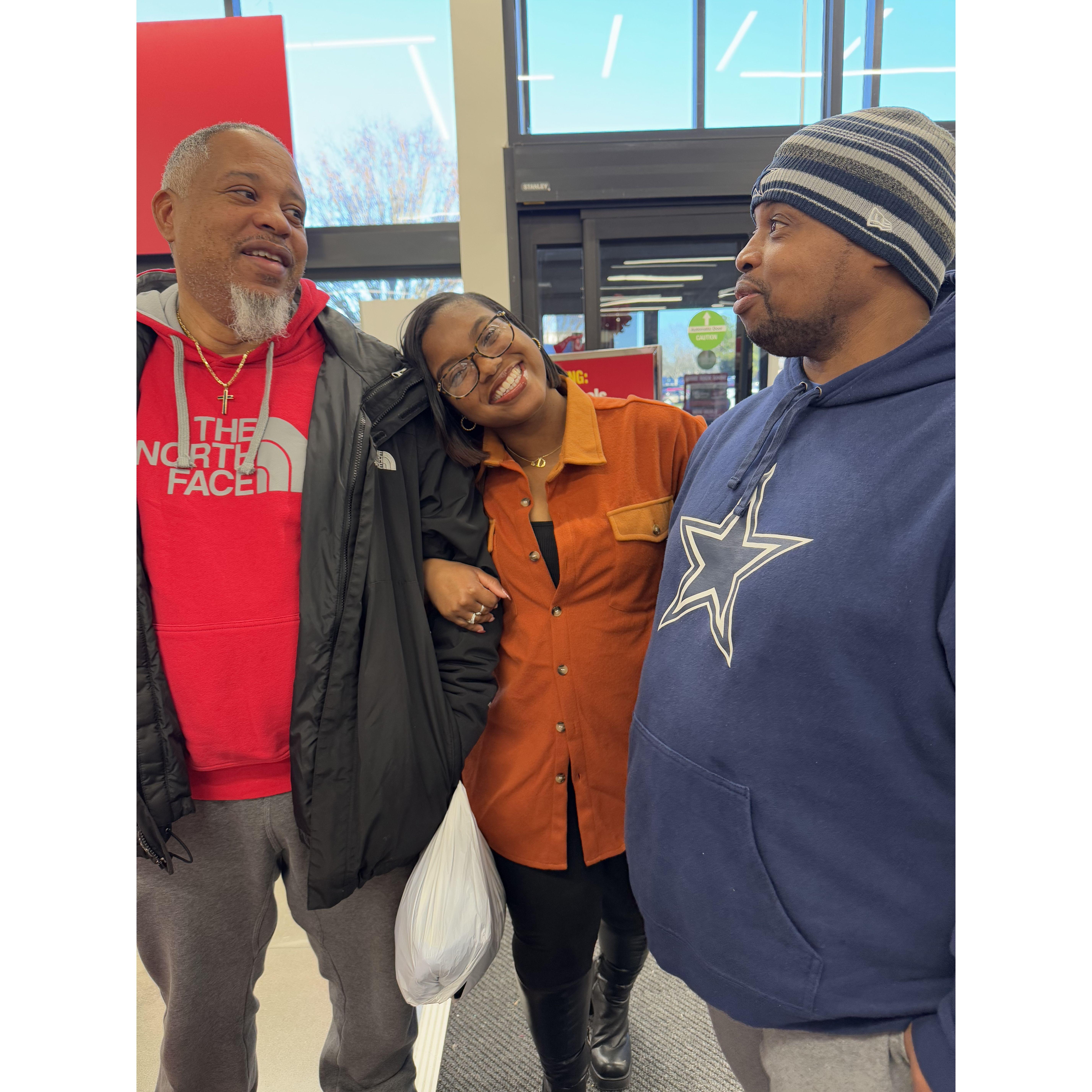 Destini annoying her two dads, Kevin and Robert Sr!