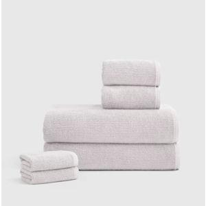 Turkish Ribbed Quick Dry Bath Sheet Bundle - Silver