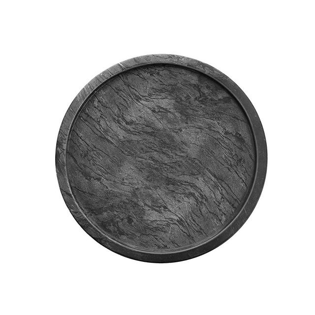 Kota Japan Premium Natural Stone Granite Round Cutting, Serving and Cheese Tray Board | 11.75" X 0.75" Decorative Stone Platter for Kitchen, Parties or Bathroom Vanity