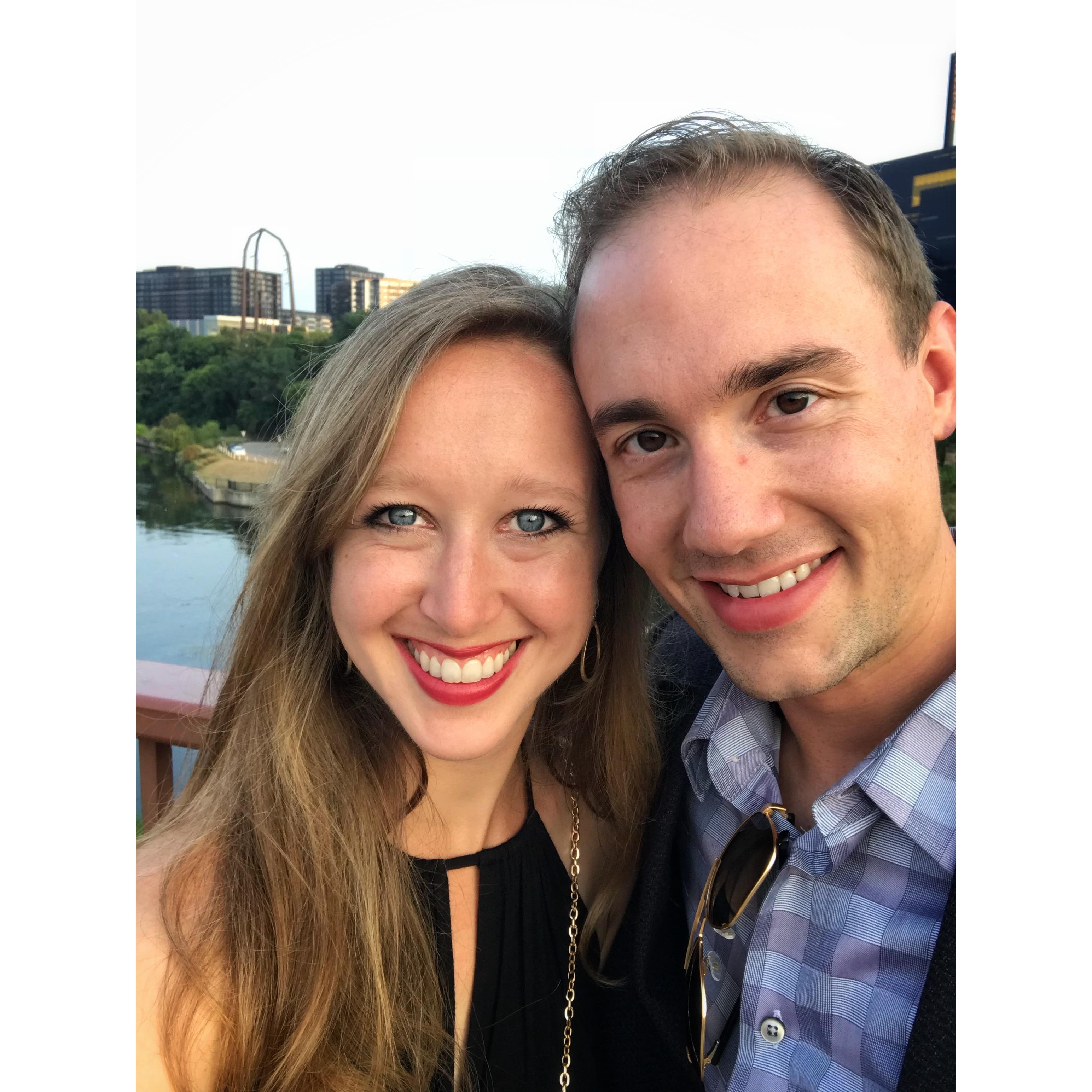We recreated our first date walk on the Stone Arch Bridge before seeing West Side Story at the Guthrie