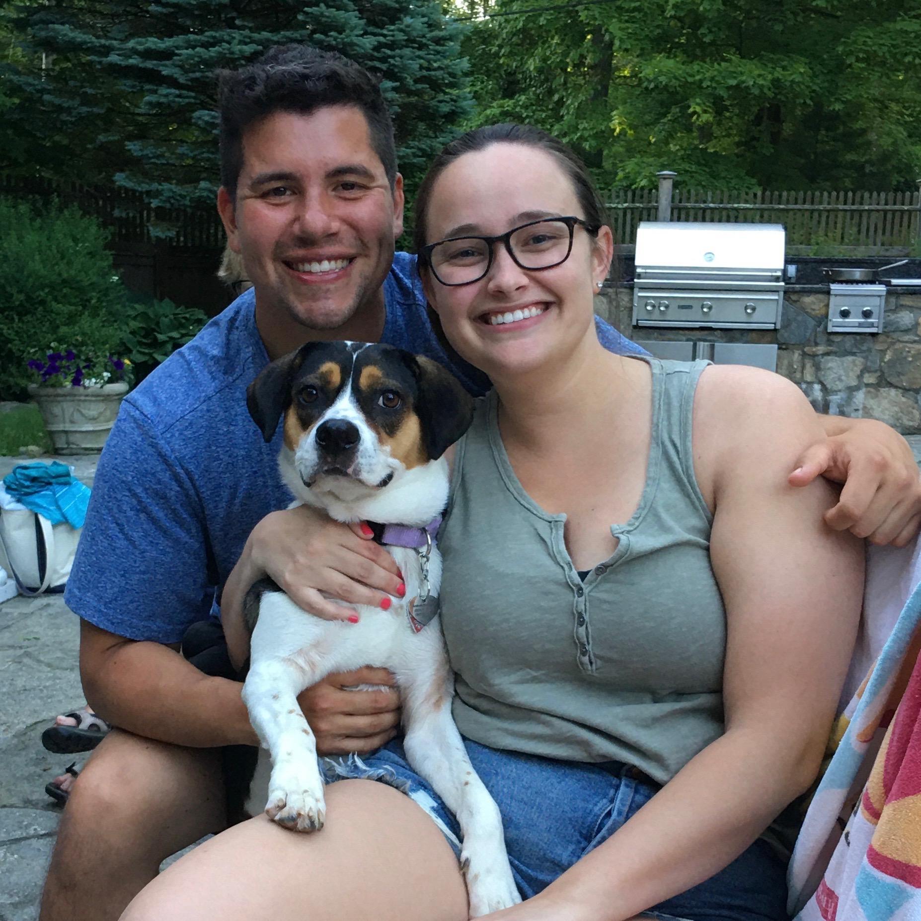 Us with our new fur baby Luna!