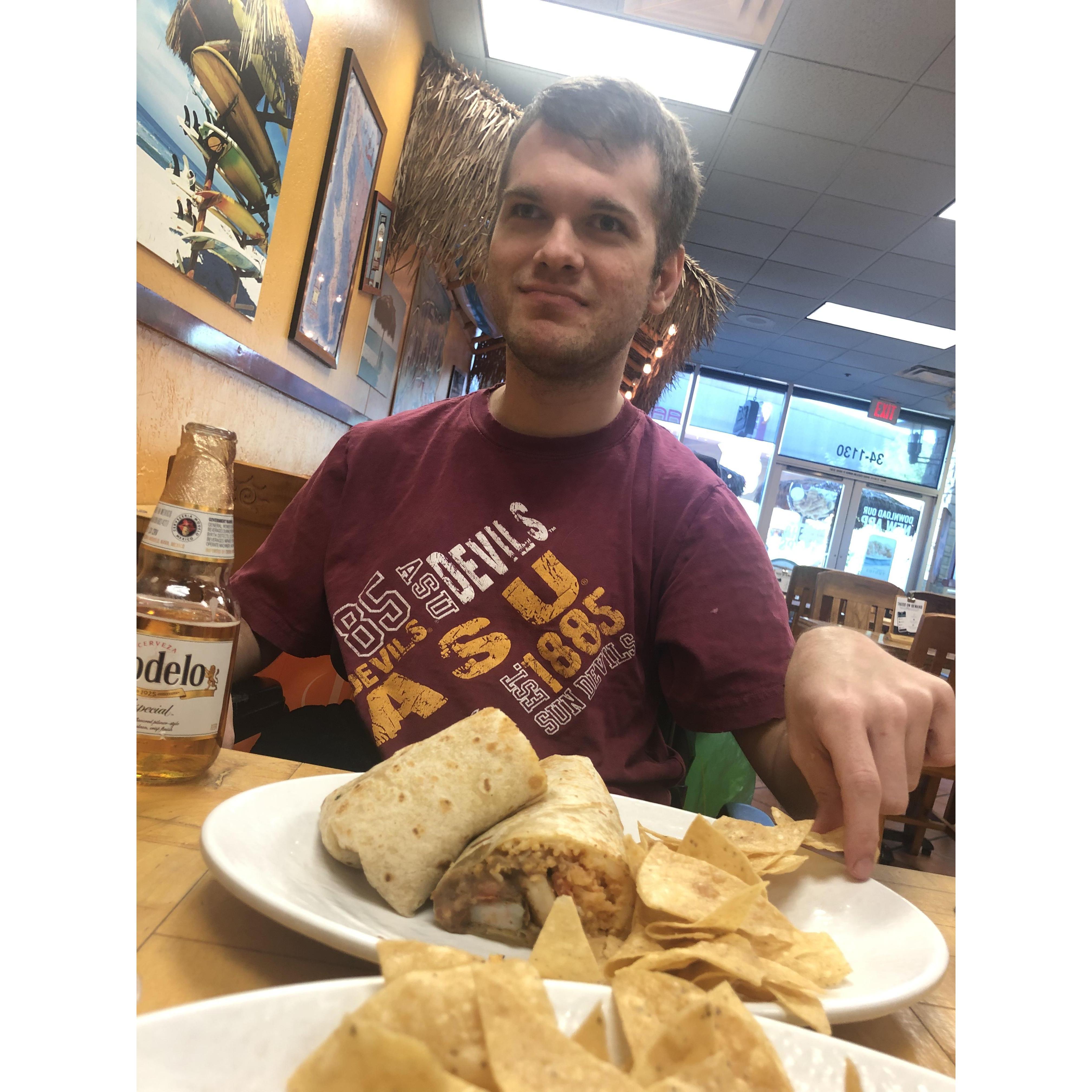 One of the many wonderful dinner and movie dates!
