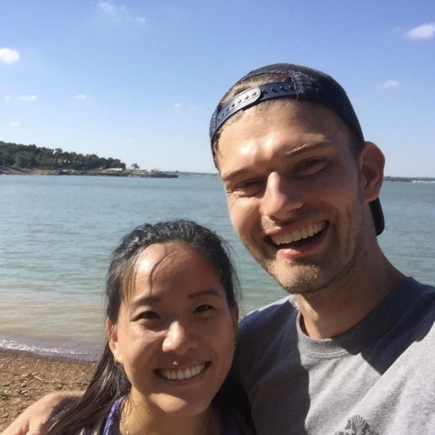 The first time going hiking together at Grapevine Lake. Not pictured, Leo!