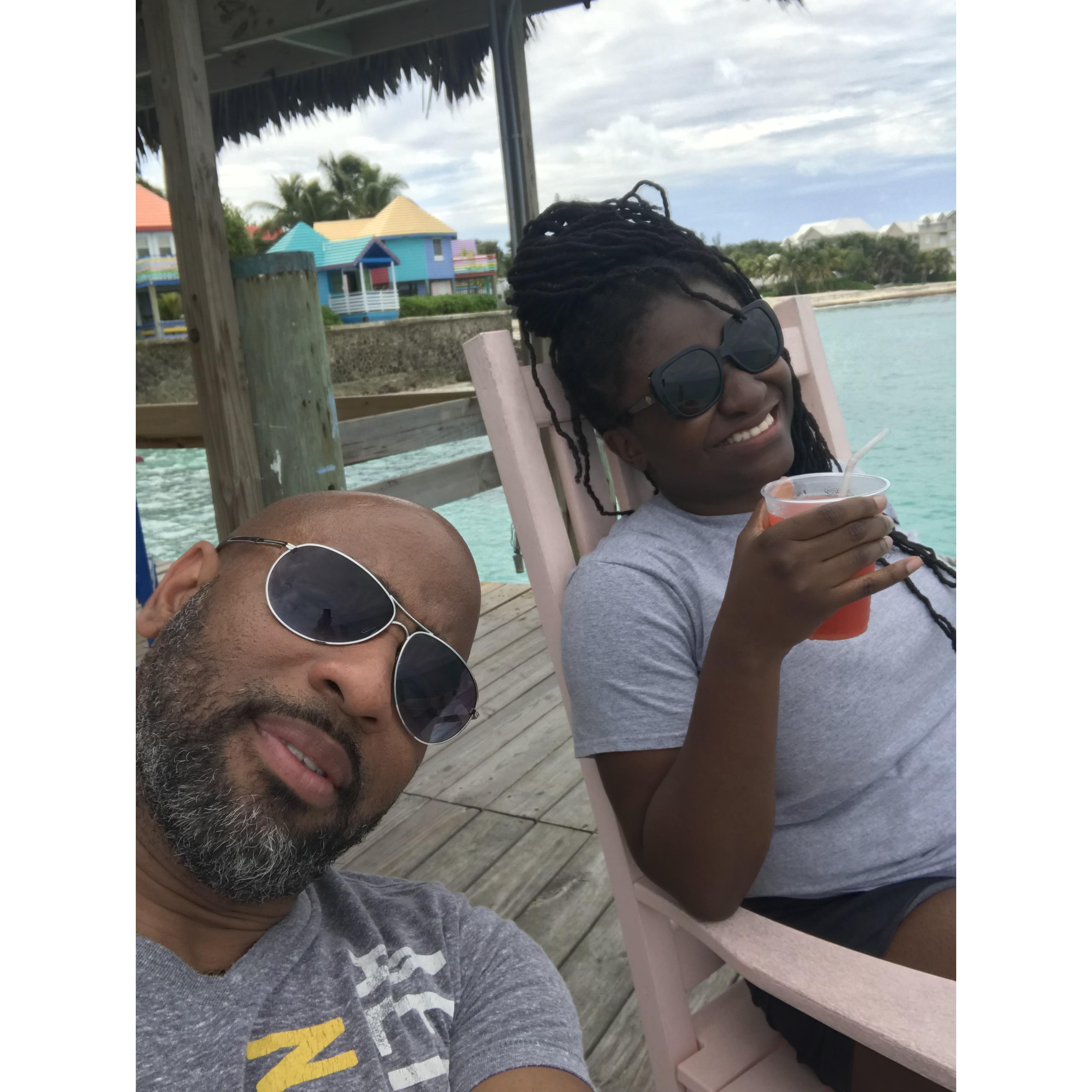 the infamous pier at Compass Point