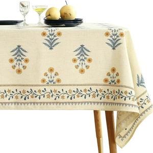 ISAENNE French Pale Yellow Rectangle Tablecloth