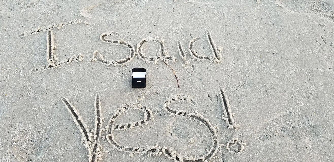 Our Engagement in Provincetown, MA August 14,2018 Sunset on the beach ❤️