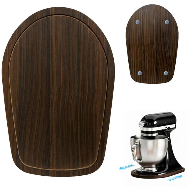 Mixer Slider Mat for Kitchenaid Stand Mixer, 4.5-5 Quart Stand Mixer Kitchen Aid Accessories and Attachments, Pine Wood Appliance Slider Mat Artisan Series for Countertop Protect