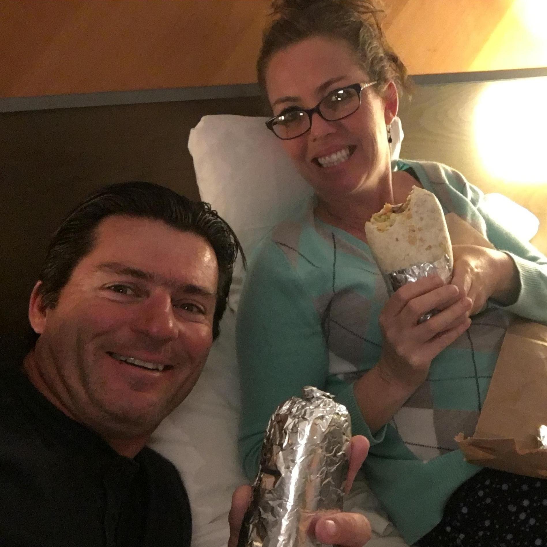 Before leaving Spain, we even found a Mexican taqueria and brought food back to the hotel... We might have been missing California at that point - January of 2018
