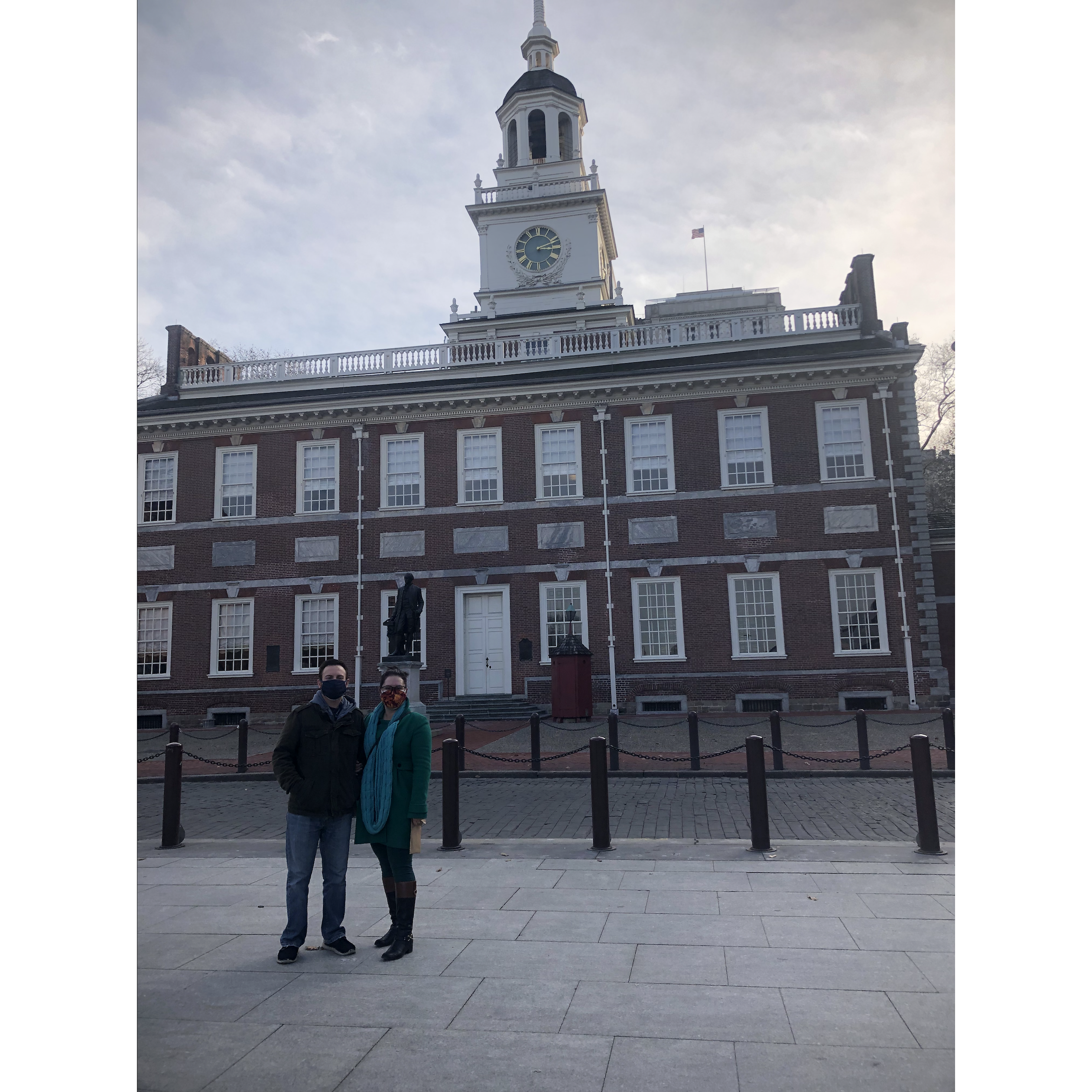 In front of Independence Hall, Philadelphia