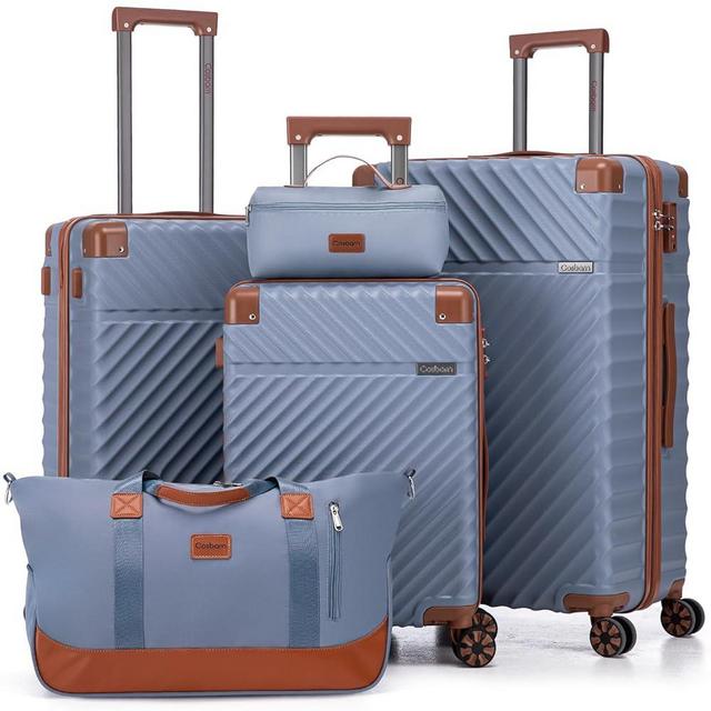 Luggage Sets 5 Piece Suitcases with Wheels, Suitcase Set ABS Hard Case Luggage with TSA Lock Spinner Wheels Durable Travel Luggage