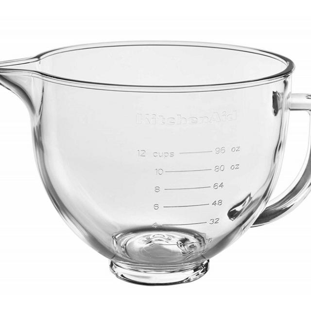 Kitchenaid Ksm5gb 5 Quart Tilt-Head Glass Bowl With Measurement Markings & Lid - KSM5GB