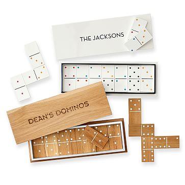 Jumbo Domino Set, Oak