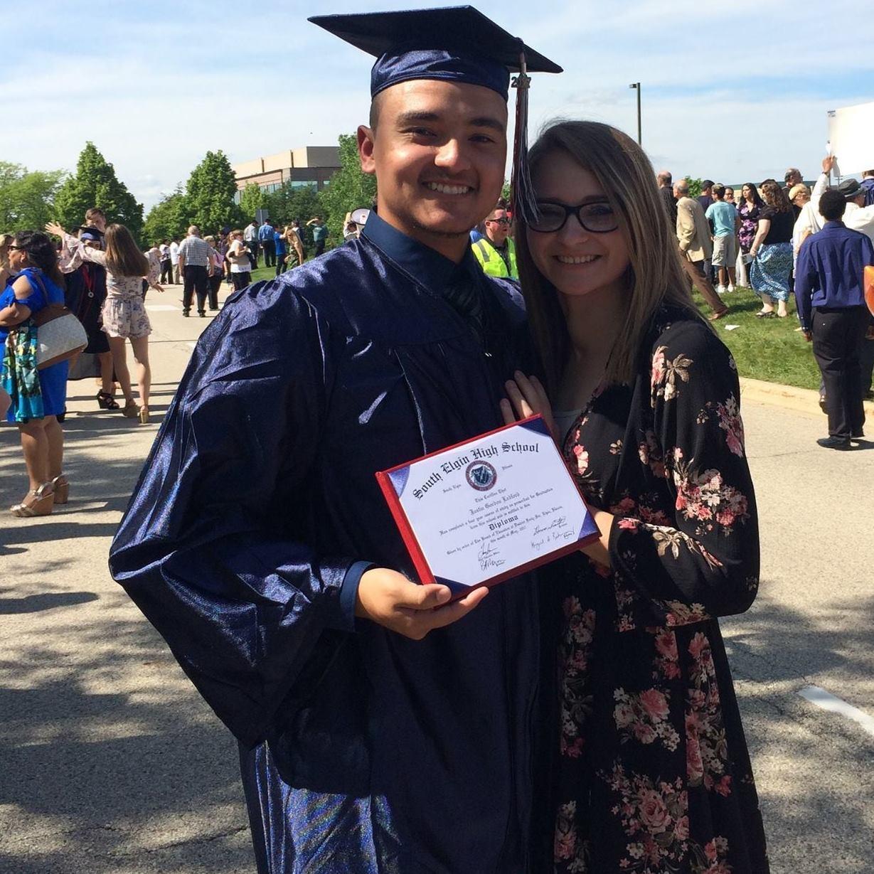 Justin's High School Graduation, 2017.