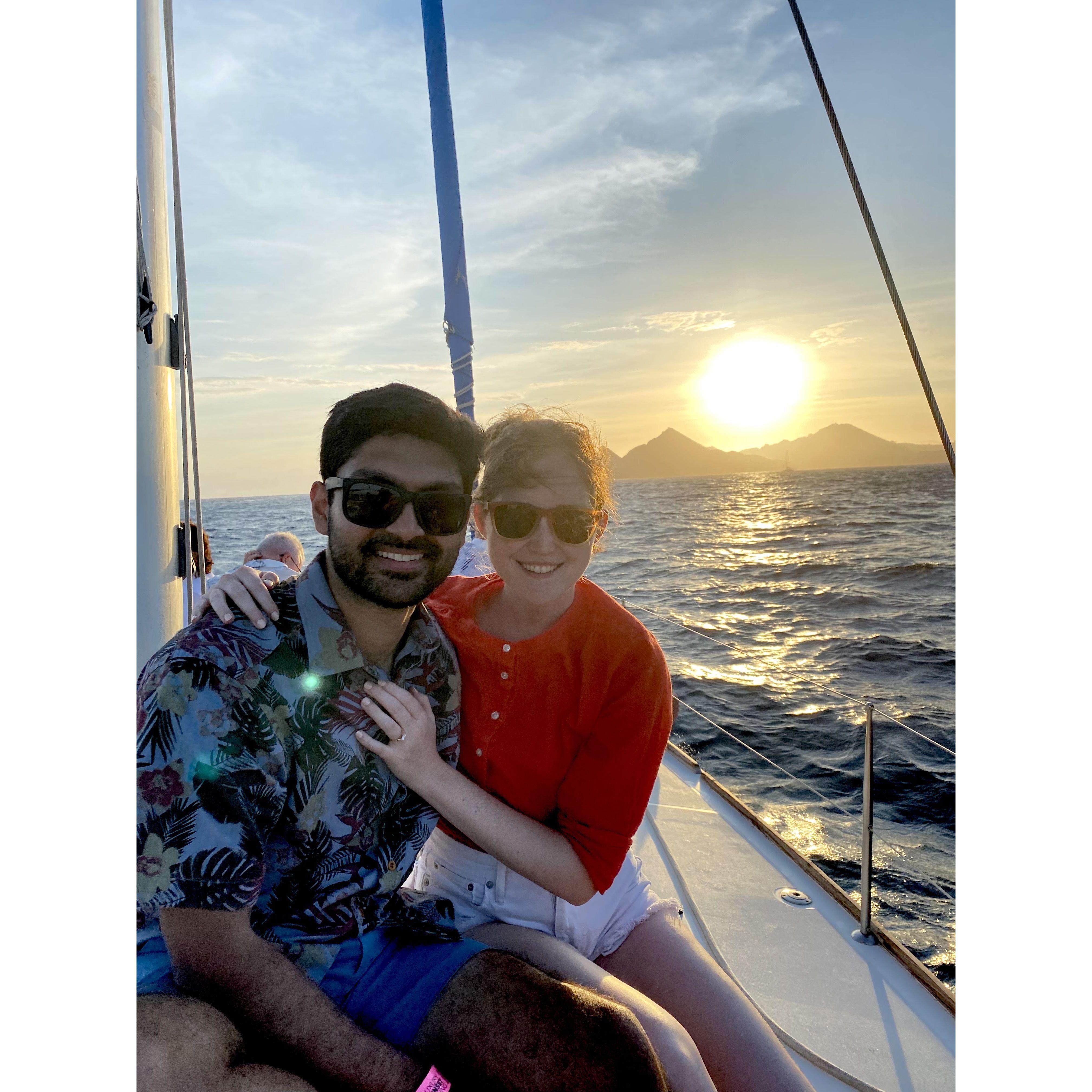 A sunset sailboat ride in Cabo :)