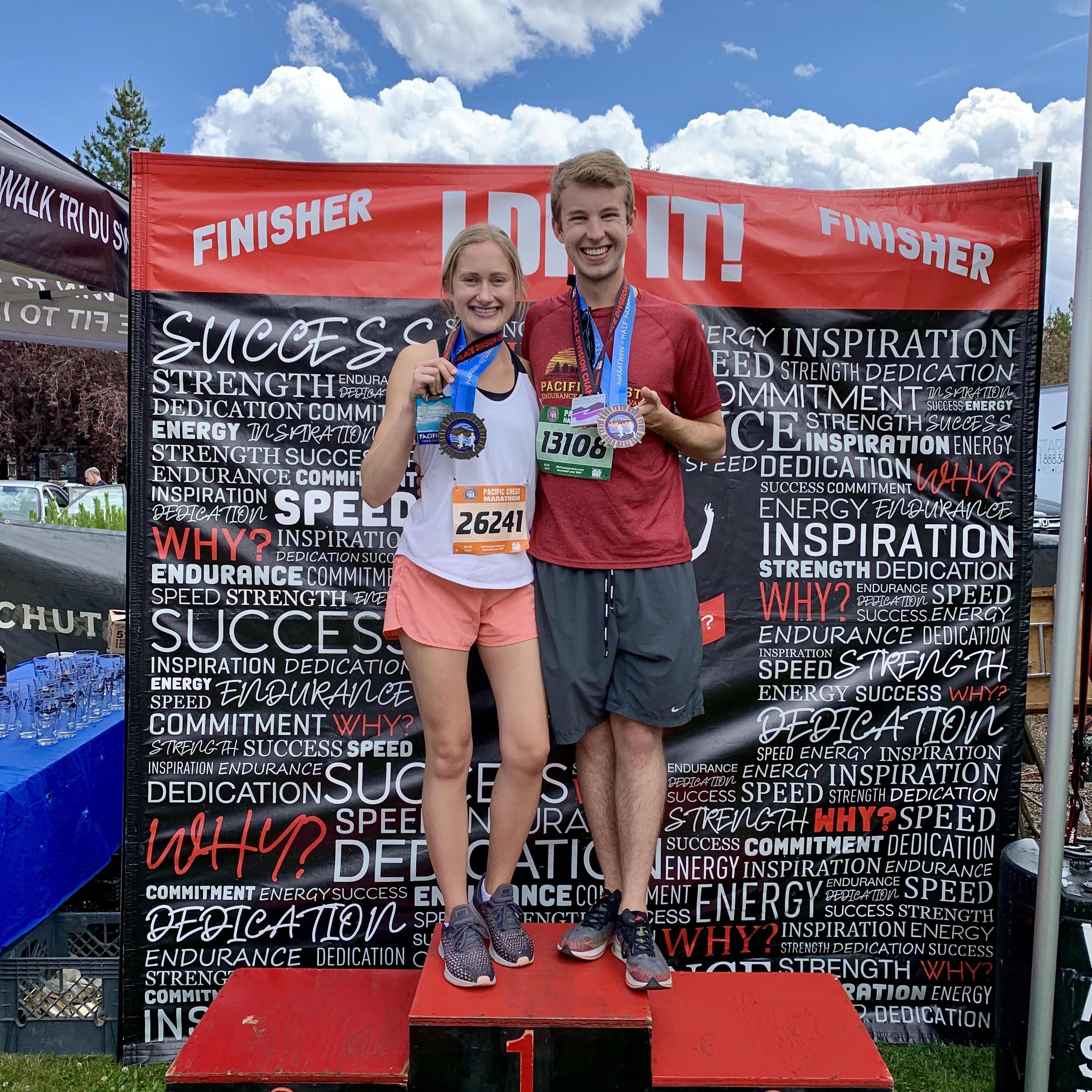 Arek and Lauren ran the Pacific Crest marathon together in Sunriver, OR in June 2019! They celebrated the accomplishment with beers and burgers that night!