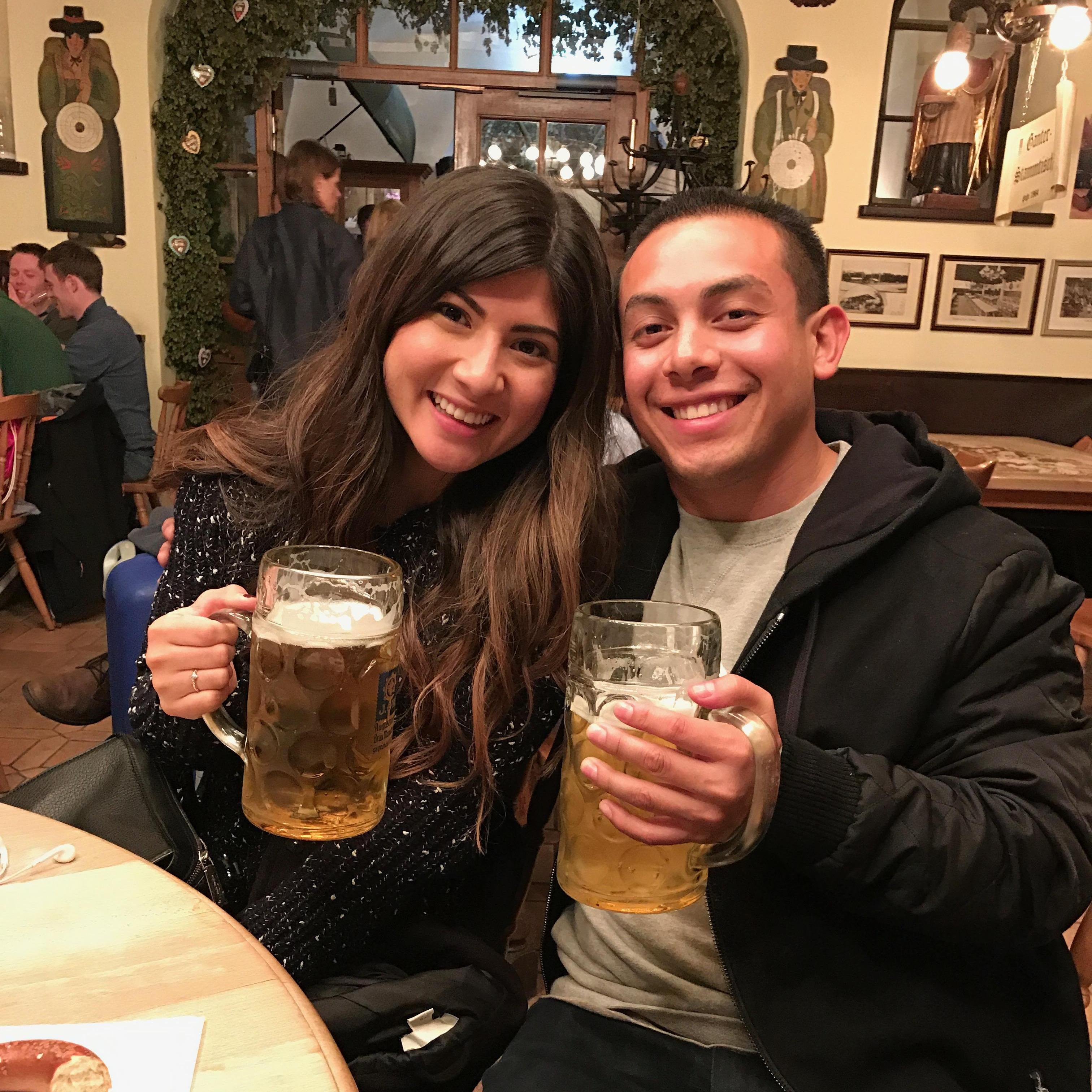 Cheers to arriving in Munich, Germany!