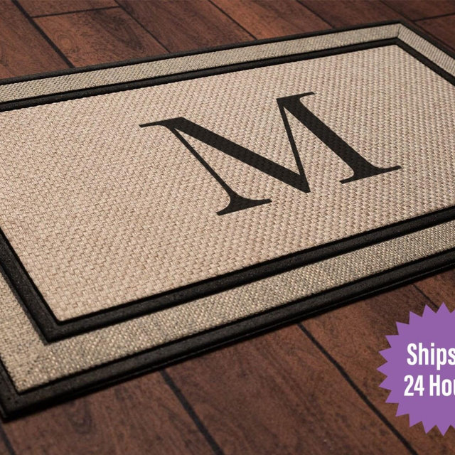 Single Initial Monogram Doormat, Classic...