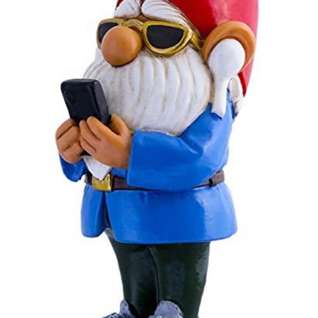 Neek Nacks Millennial Garden Gnome with Earbuds 10" Statue, Indoor & Outdoor Lawn Figurine for Home & Office – Fun & Unique Christmas Sculpture - A Perfect Gag Gift