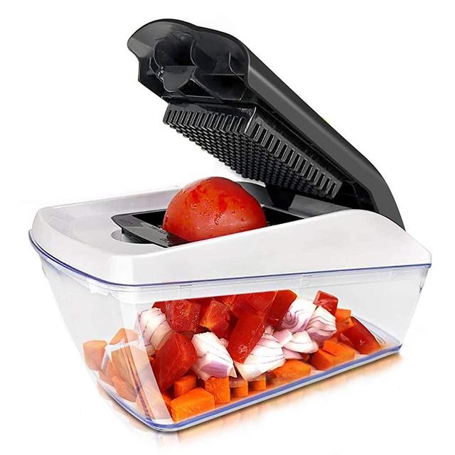 Vegetable Chopper, Fun Life 8-in-1 Vegetable and Onion Choppers, Mandolin Slicer and Food Dicer, Multifunctional Cutter for Onion, Garlic, Cabbage, Carrot, Potato, Tomato, Fruit, Salad