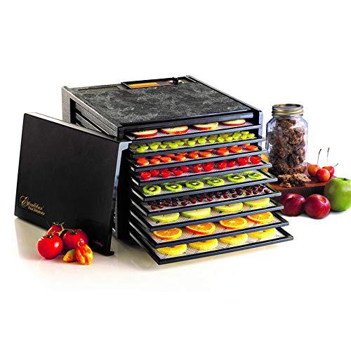 Excalibur 3900B 9-Tray Electric Food Dehydrator with Adjustable Thermostat Accurate Temperature Control Faster and Efficient Drying Includes Guide to Dehydration Made in USA, 9-Tray, Black