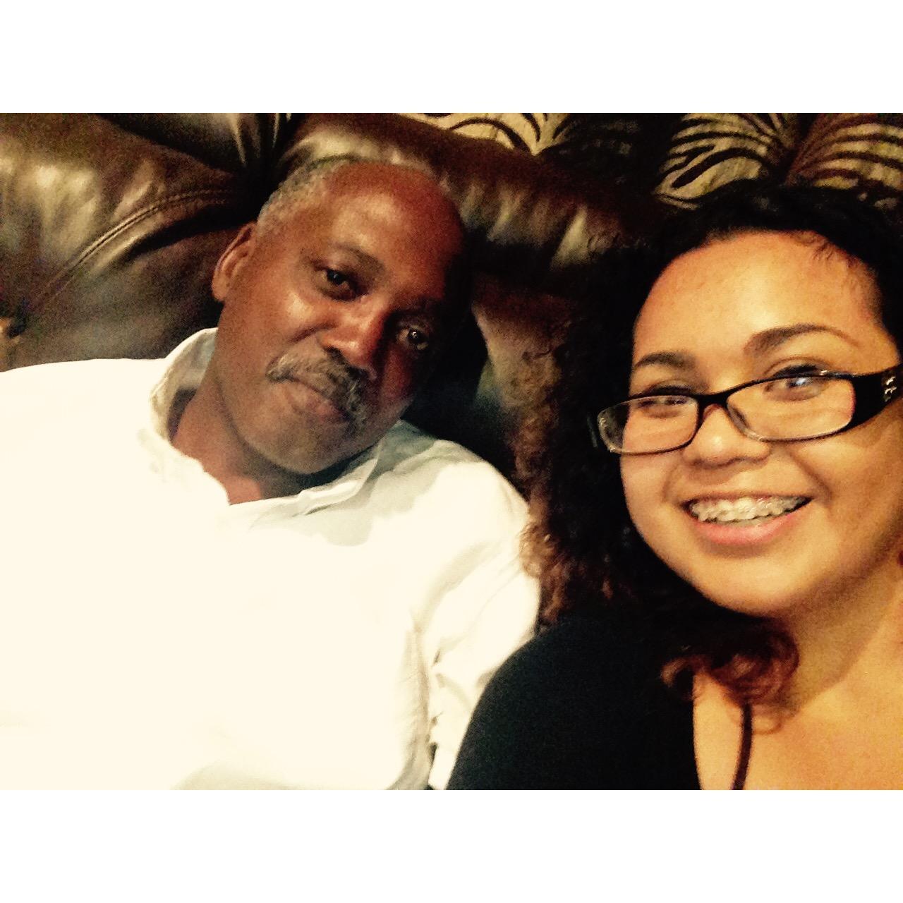Nellee bonding with her father-in-law