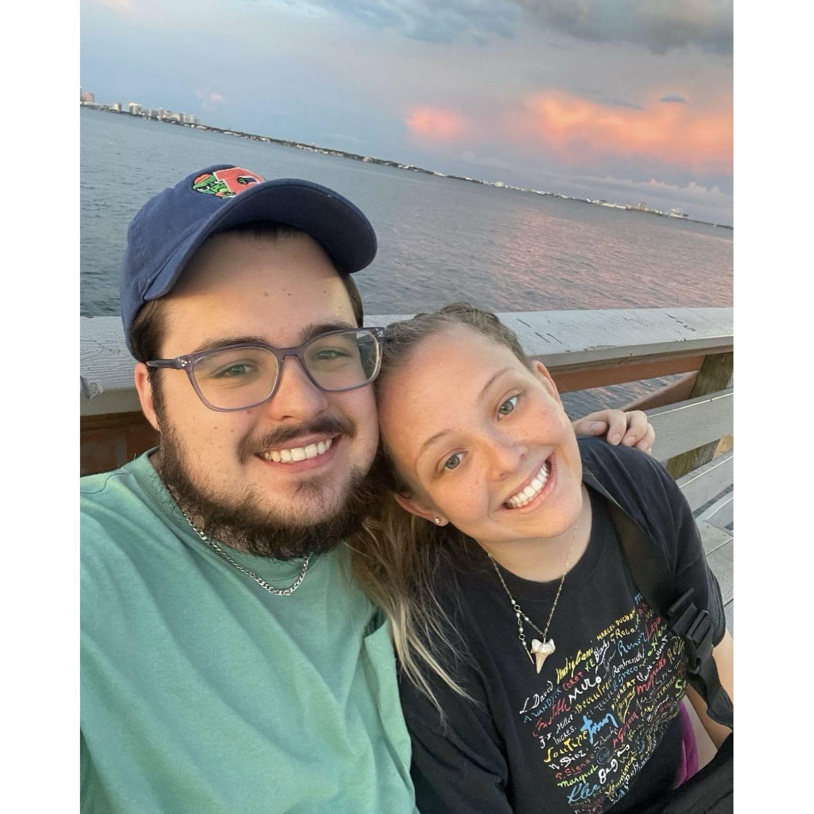 Alison and Gerard enjoying the Tampa sunset