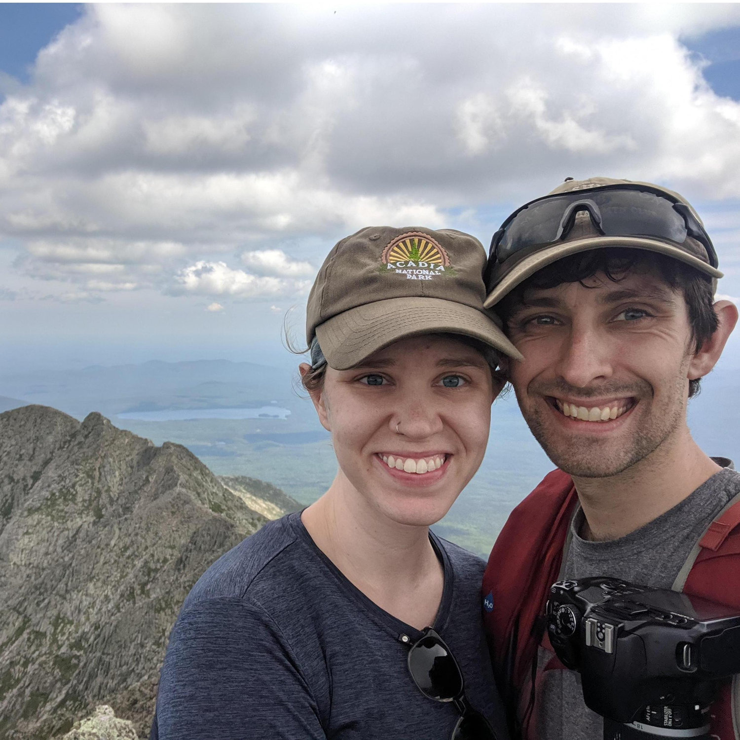 Valerie's first time actually seeing the view from atop Katadhin