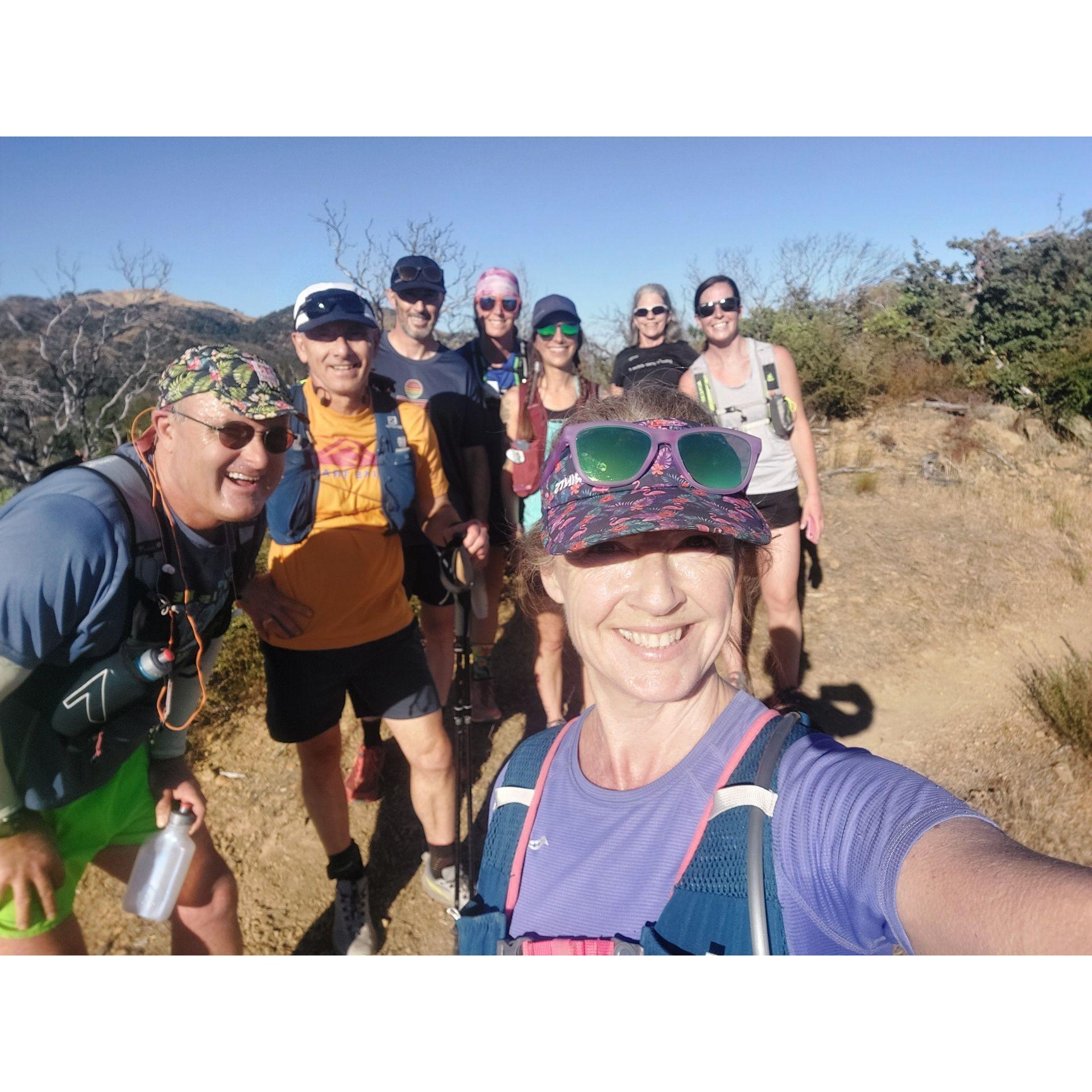 Running with the Snails on Trails group-we snuck a kiss when no one was looking.
