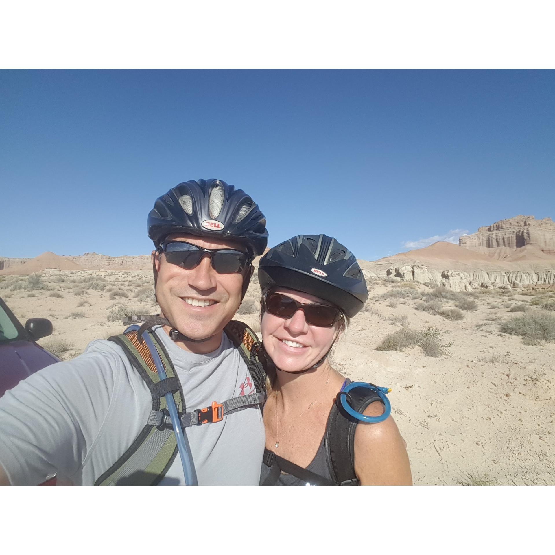 Labor Day weekend mountain biking Goblin Valley