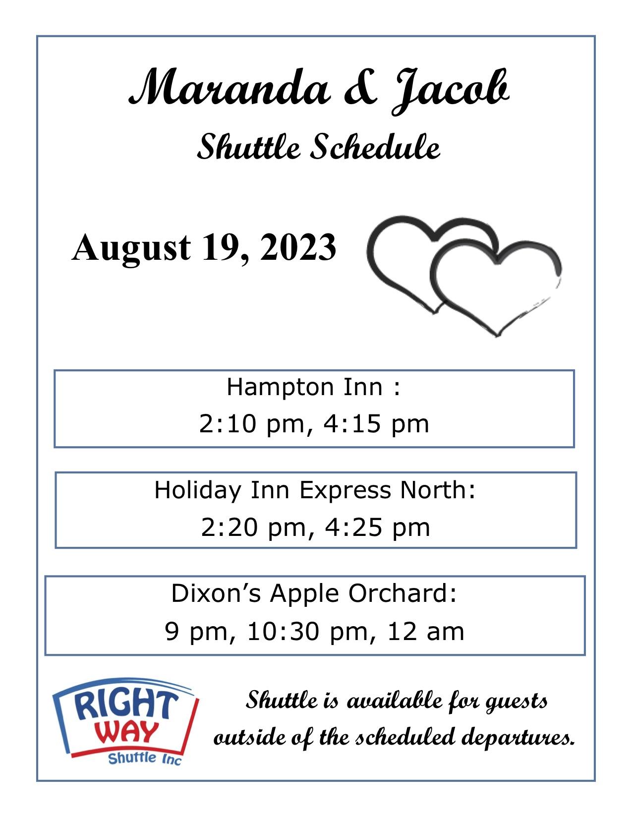 The Wedding Website of Maranda Steinmetz-Robey and Jacob Weibel