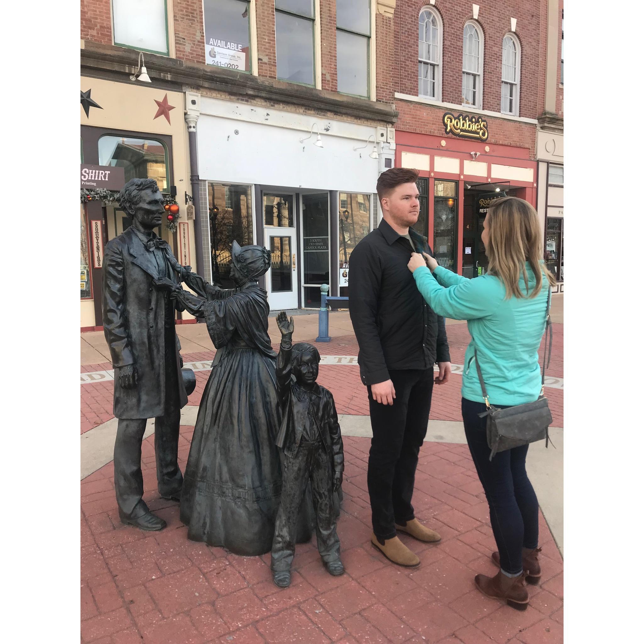 Finally found her honest Abe.....or at least a man who met the height requirement : )