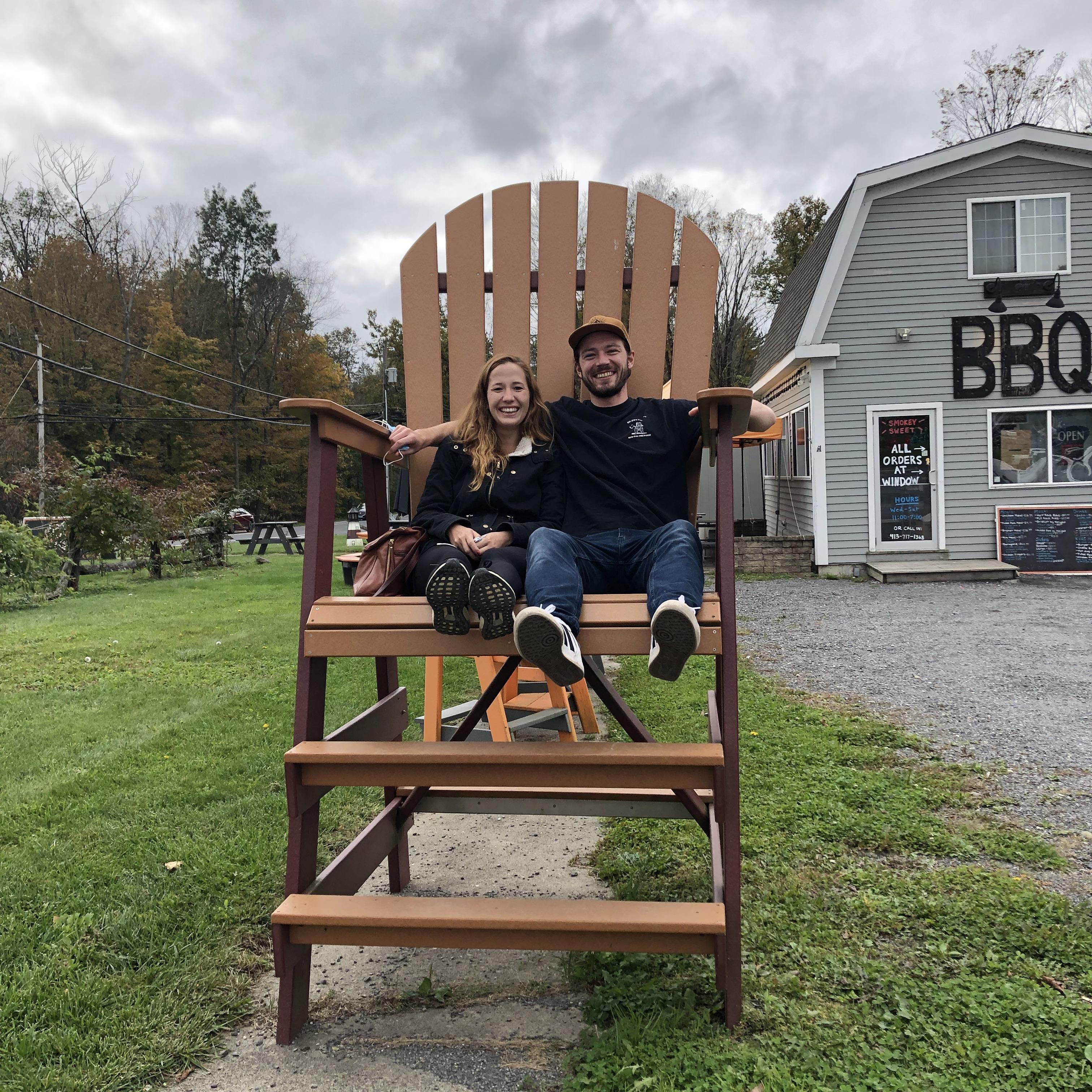 Our anniversary trip to Vermont. Many maple lattes were consumed!