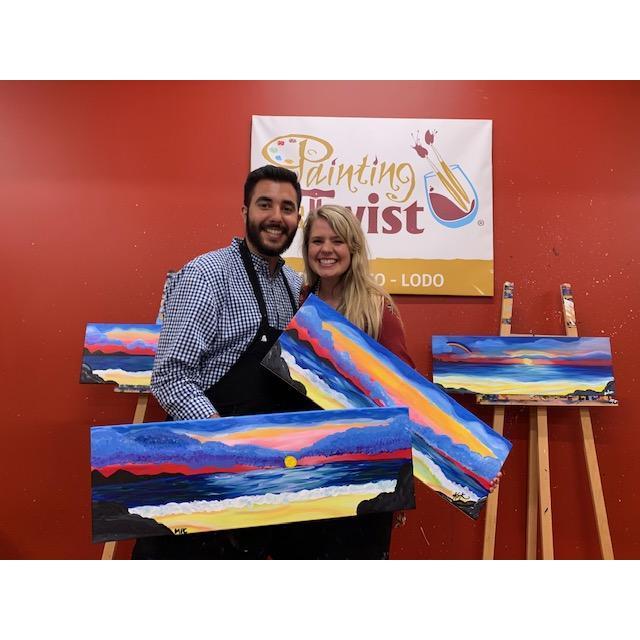Katherine and I's first date!! we went to Dio Mio for a modern twist on Italian food and later enjoyed painting together at Painting with a Twist!