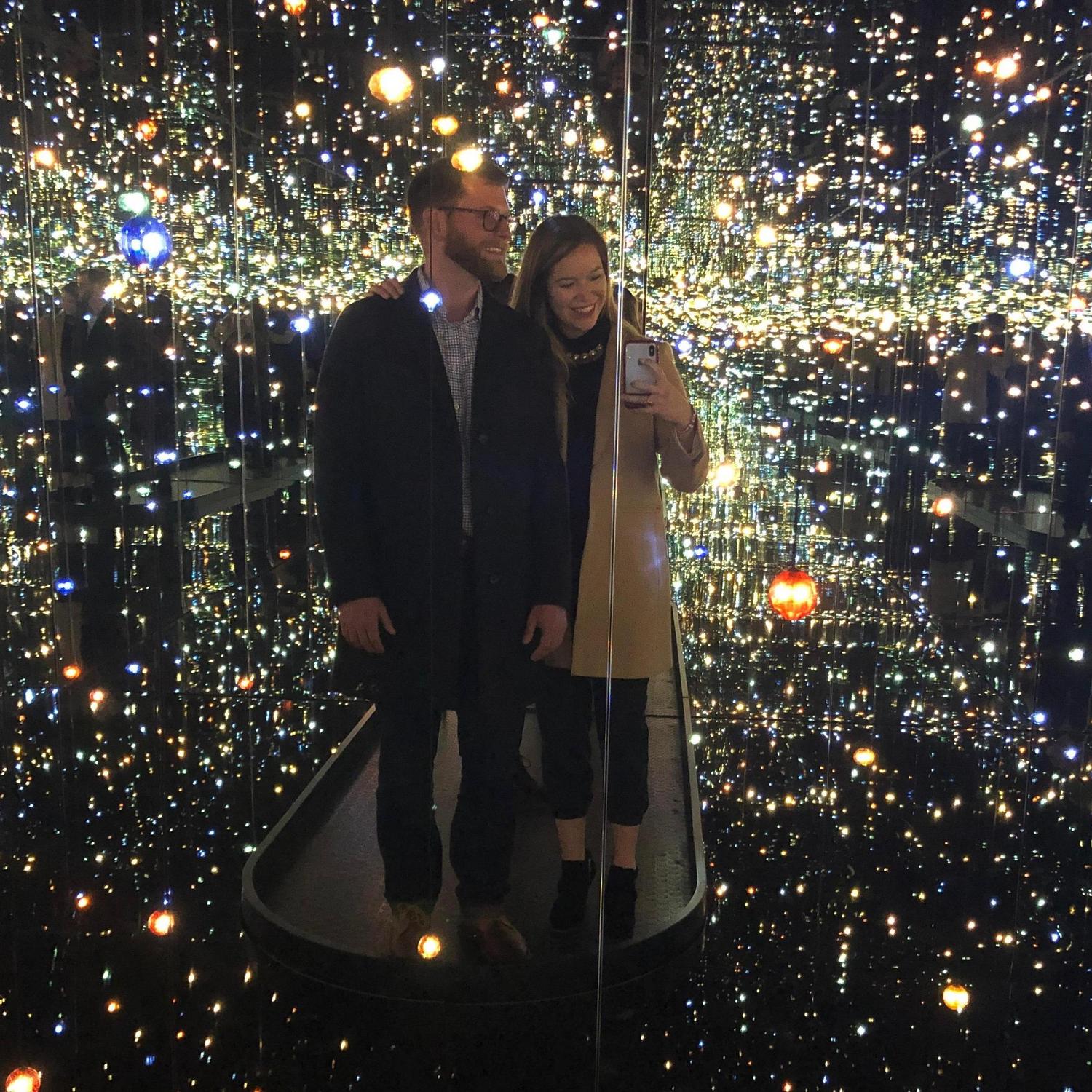 In the Infinity Mirrors exhibition of Yayoi Kusama in 2018