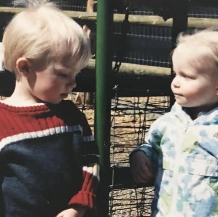 Baby Tanner and Hannah at Wheeler Farm