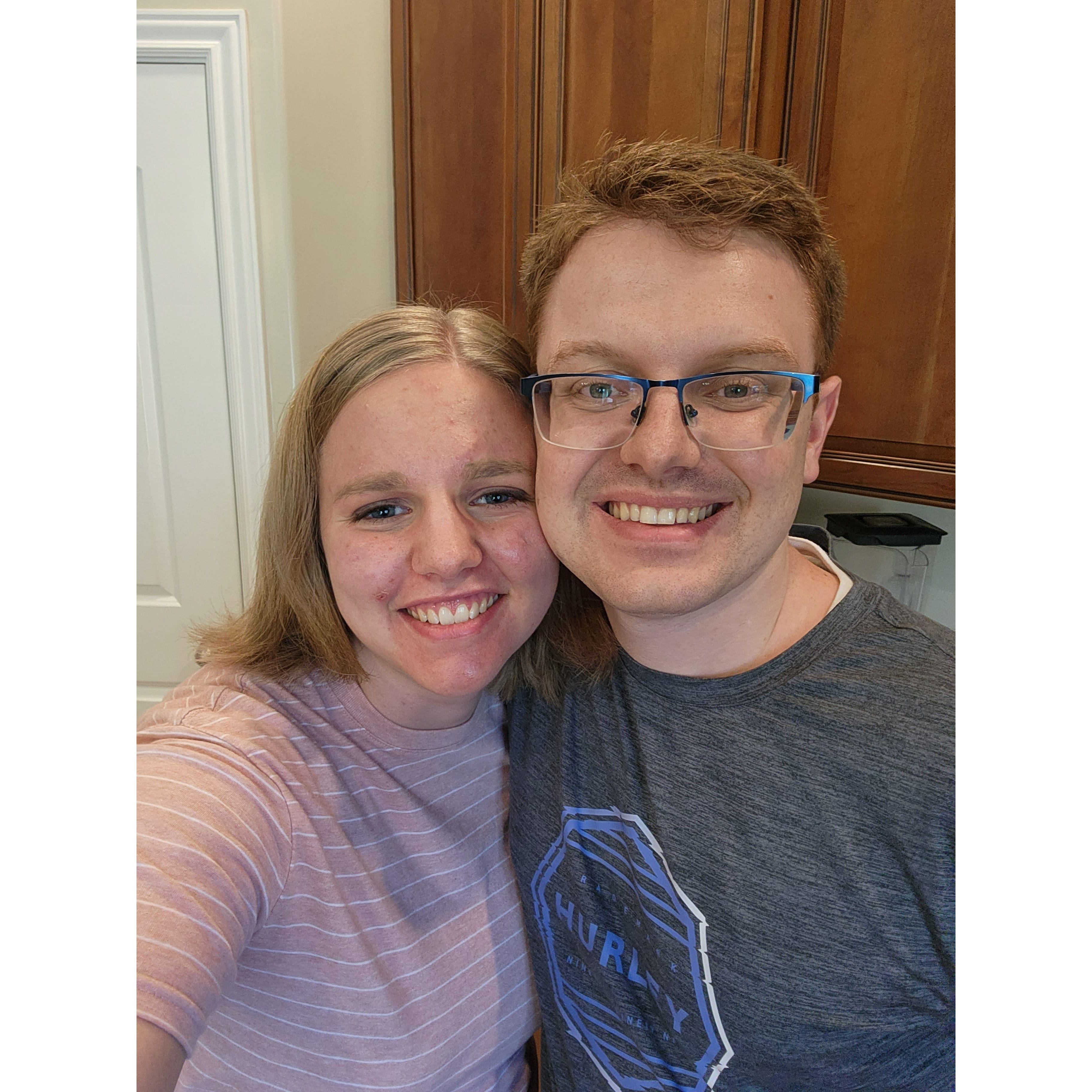 Spending time at Matthew's parent's house before it was renovated!