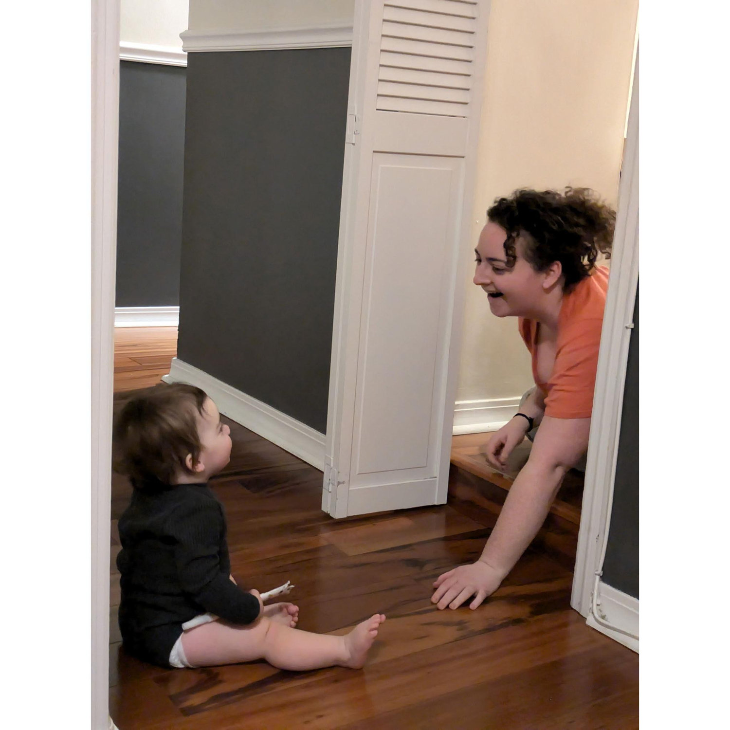 Ben and me playing peek-a-boo.