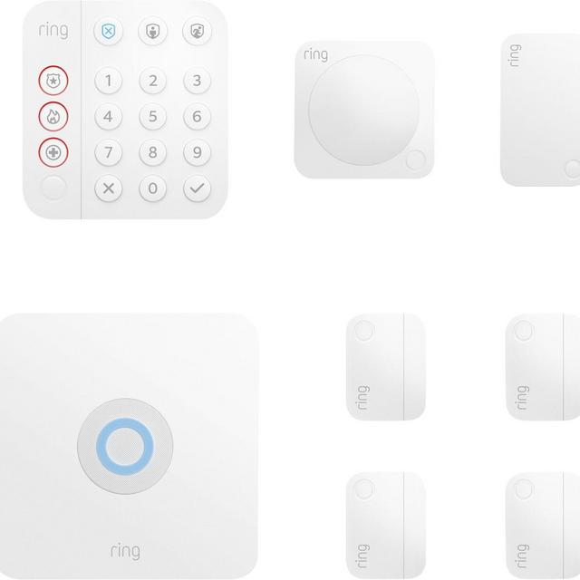 Ring - Alarm 8-Piece Security Kit - White