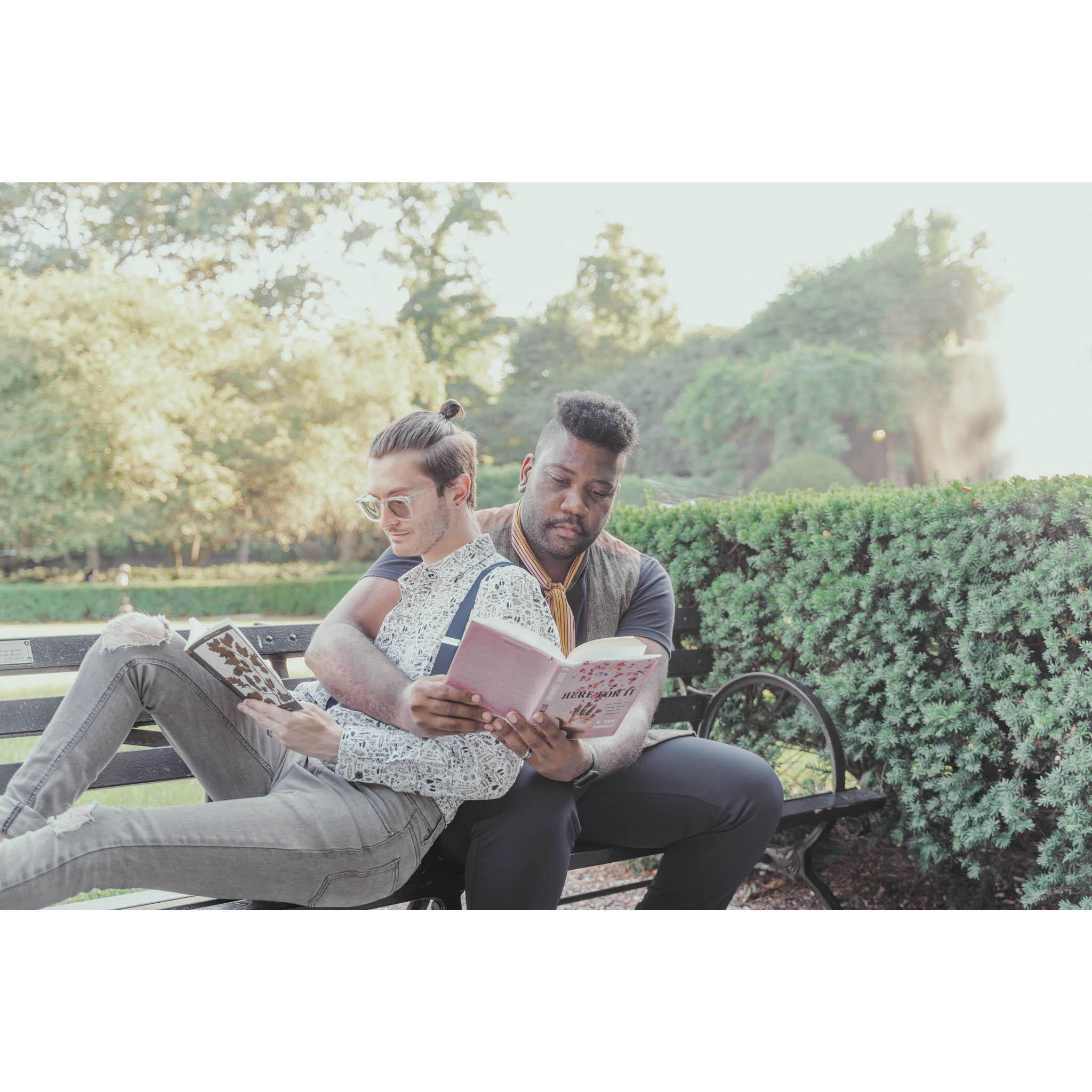 Bryan and Paul's Engagement. Central Park's Conservatory Garden. Photography courtesy of Ian Bullitt.