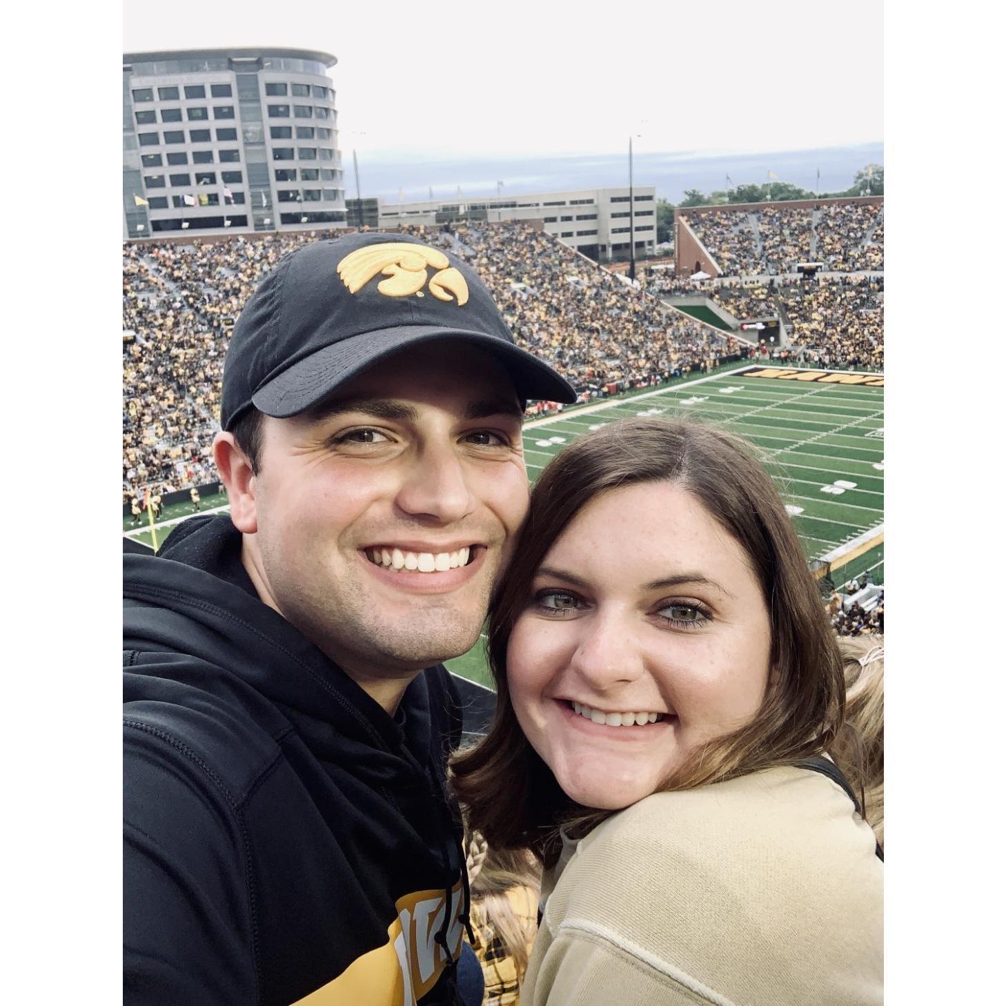 Hawkeye Football, 2019 (our first game in the stands together!)