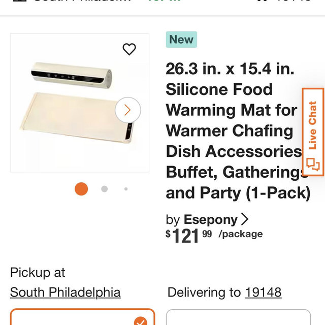 Food warming mat
